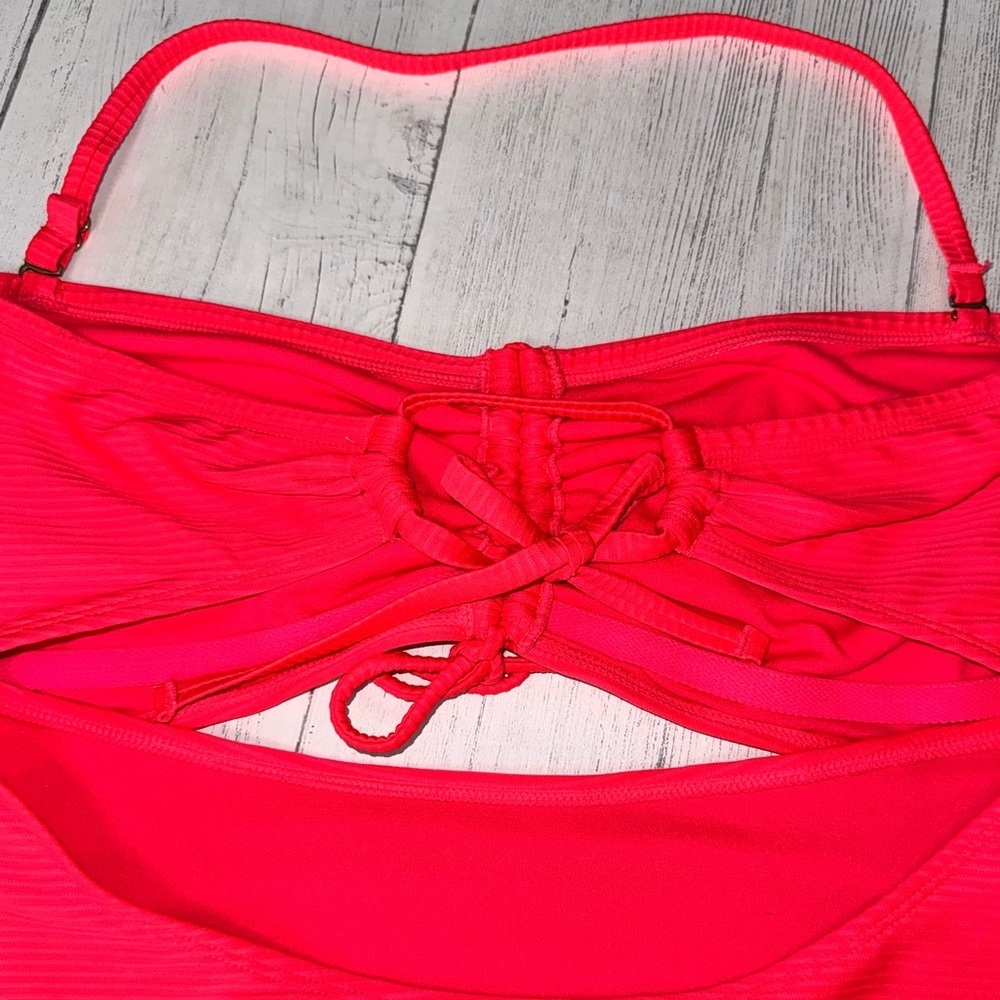 Time and Tru Hot Pink One-Piece Swimsuit with Cutout - Picture 3 of 7